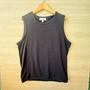 PJ Salvage Sleeveless Sweatshirt Tank Black Lounge Top size Medium